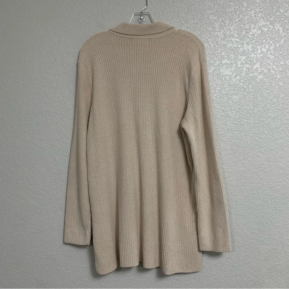 Barefoot Dreams Collared Cardigan Sweater Women 1X CozyChic Ultra Lite Ribbed - Picture 3 of 16